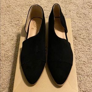 Black suede shoe